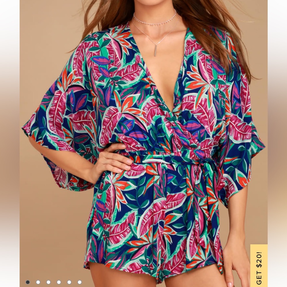 Lulus Purple Print Romper
